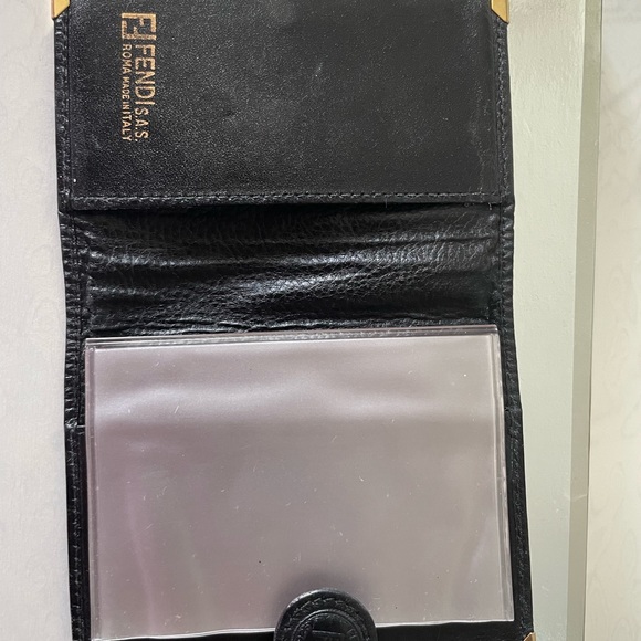 Vintage Fendi Card Case Black Leather - Picture 3 of 9